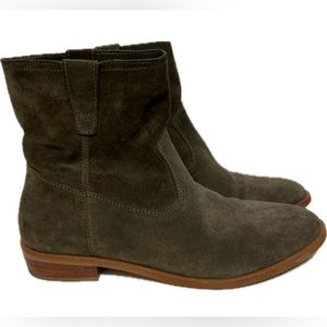 Rebecca Minkoff Chasidy Green Suede Booties